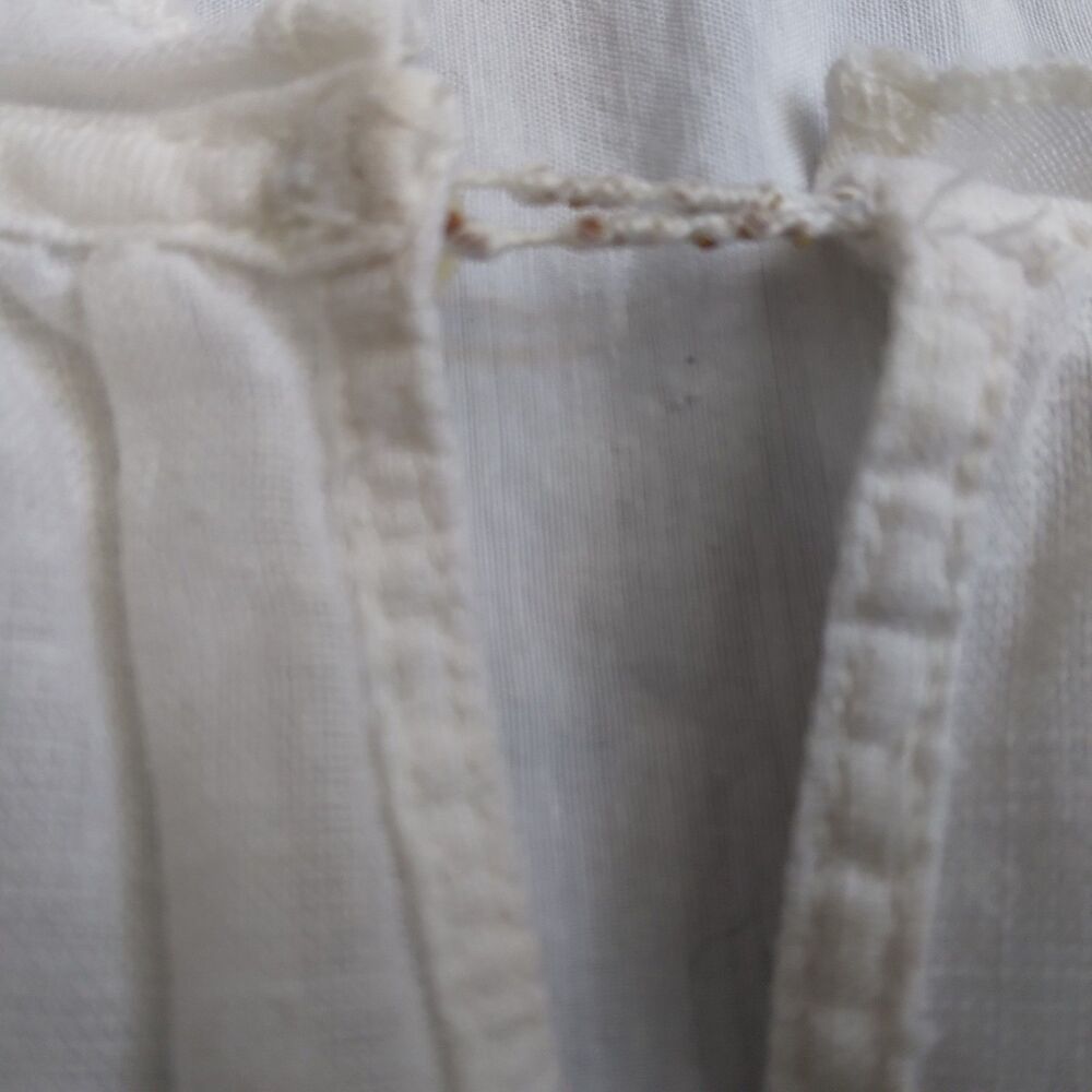Ann Taylor Loft Blouse Linen Blend Embroided Peasant Boho Women's Size M - Picture 7 of 12